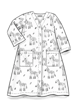 Online Gudrun Sjödén Kleid Zebra Aus Bio-Baumwolle naturschwarz