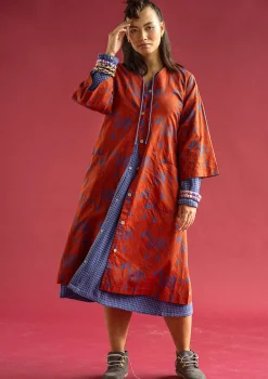 Discount Gudrun Sjödén Kleid Zebra Aus Bio-Baumwolle rost