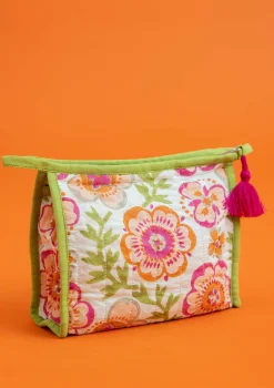 Best Gudrun Sjödén Kosmetiktasche Petals Aus Bio-Baumwolle waldgrün