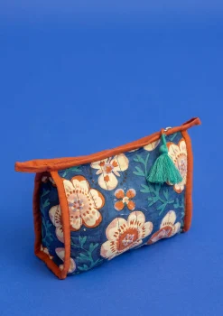 Discount Gudrun Sjödén Kosmetiktasche Petals Aus Bio-Baumwolle porzellanblau