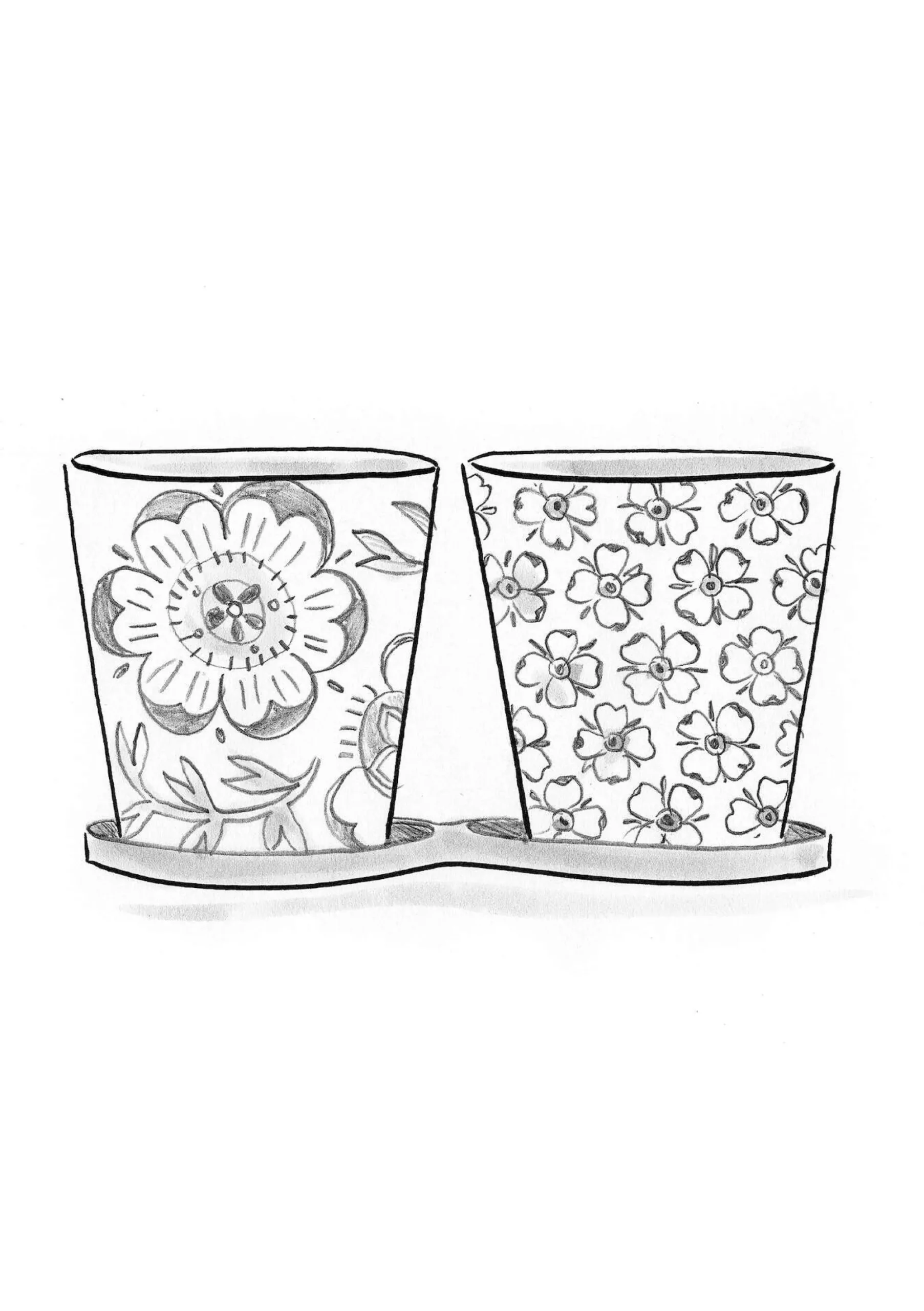 Outlet Gudrun Sjödén Kräutertöpfe Desert Bloom Aus Keramik staubgrün