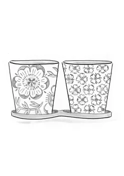 Online Gudrun Sjödén Kräutertöpfe Desert Bloom Aus Keramik porzellanblau