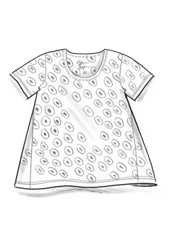 Outlet Gudrun Sjödén Kurzarmshirt Billie Aus Bio-Baumwolle/Modal aqua-gemustert