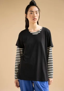 Discount Gudrun Sjödén Kurzarmshirt Billie Aus Bio-Baumwolle/Modal schwarz