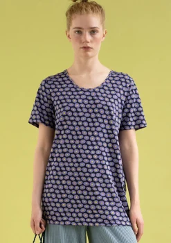 Discount Gudrun Sjödén Kurzarmshirt Billie Aus Bio-Baumwolle/Modal dunkelindigo-gemustert