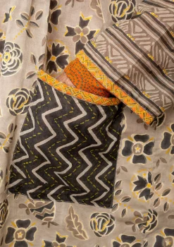 Outlet Gudrun Sjödén Künstlerbluse Amber Aus Bio-Baumwolle kalkstein