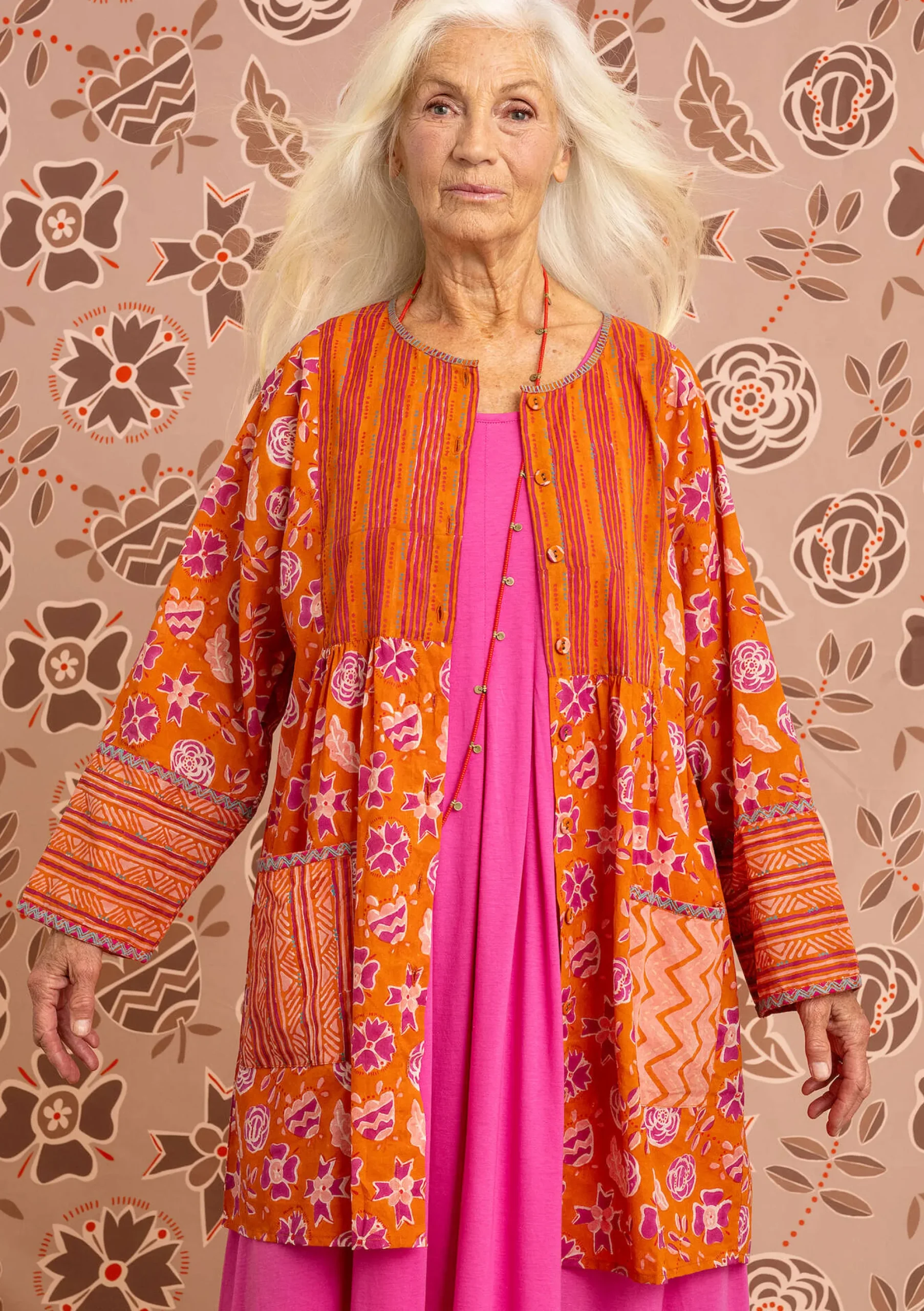 Sale Gudrun Sjödén Künstlerbluse Amber Aus Bio-Baumwolle masala