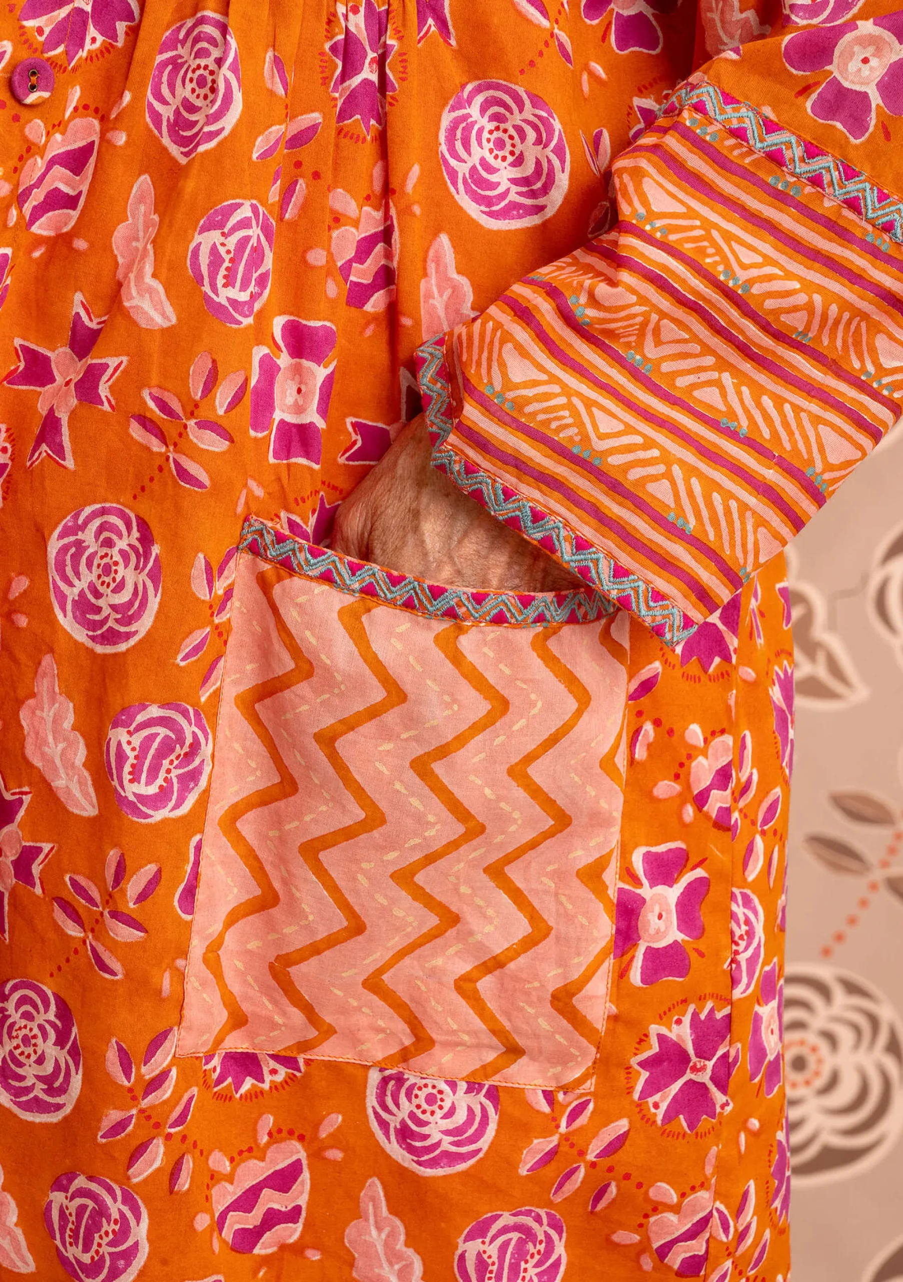 Sale Gudrun Sjödén Künstlerbluse Amber Aus Bio-Baumwolle masala