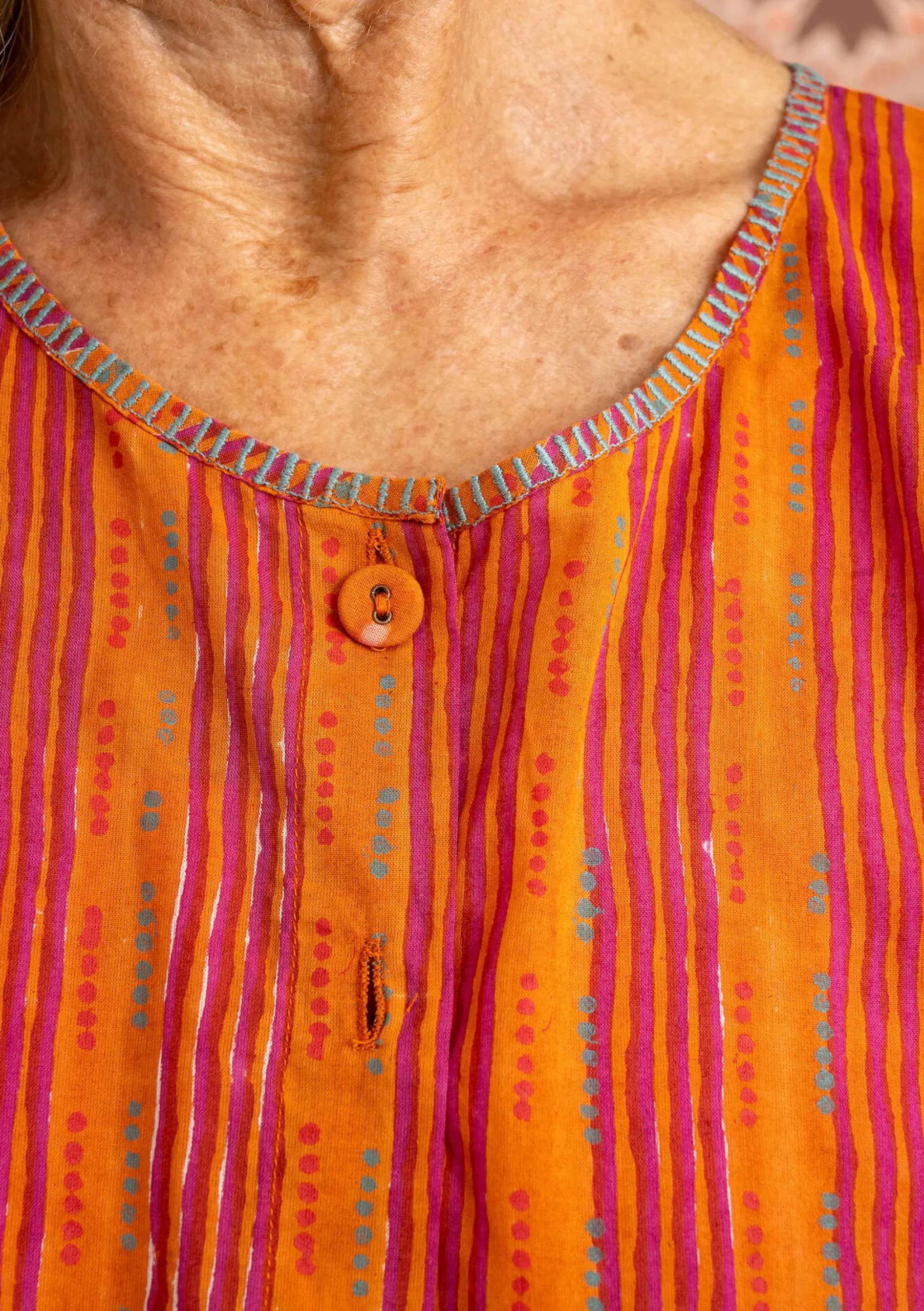 Sale Gudrun Sjödén Künstlerbluse Amber Aus Bio-Baumwolle masala