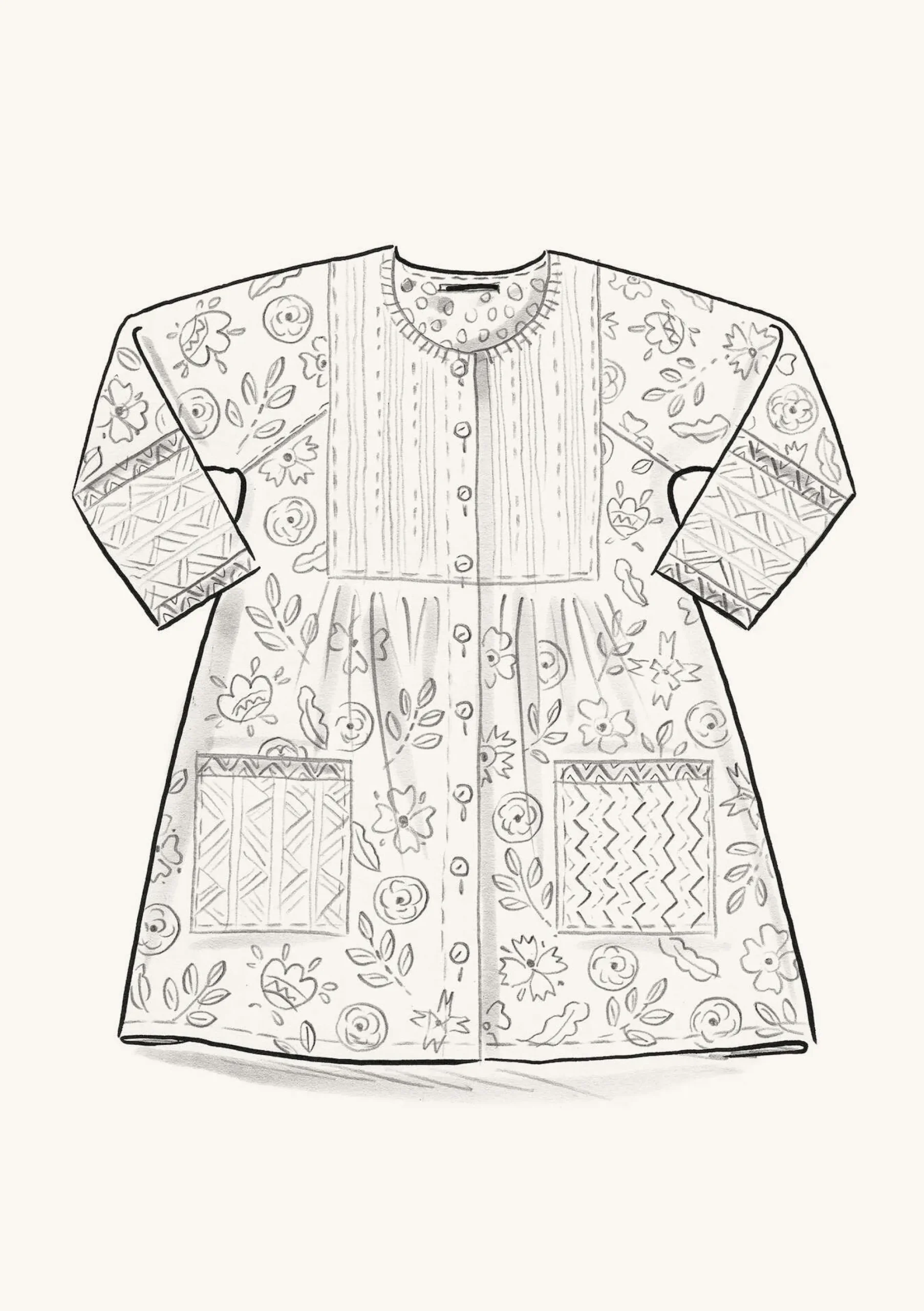 Sale Gudrun Sjödén Künstlerbluse Amber Aus Bio-Baumwolle masala