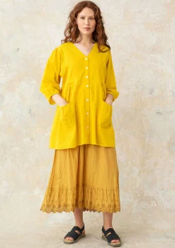 Sale Gudrun Sjödén Künstlerbluse Aus Bio-Baumwollgewebe ananas
