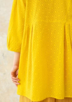 Sale Gudrun Sjödén Künstlerbluse Aus Bio-Baumwollgewebe ananas