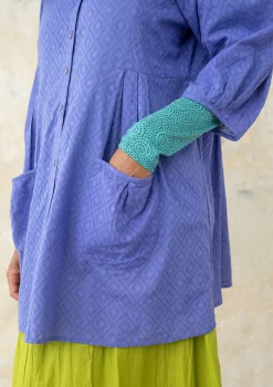 Sale Gudrun Sjödén Künstlerbluse Aus Bio-Baumwollgewebe himmelblau