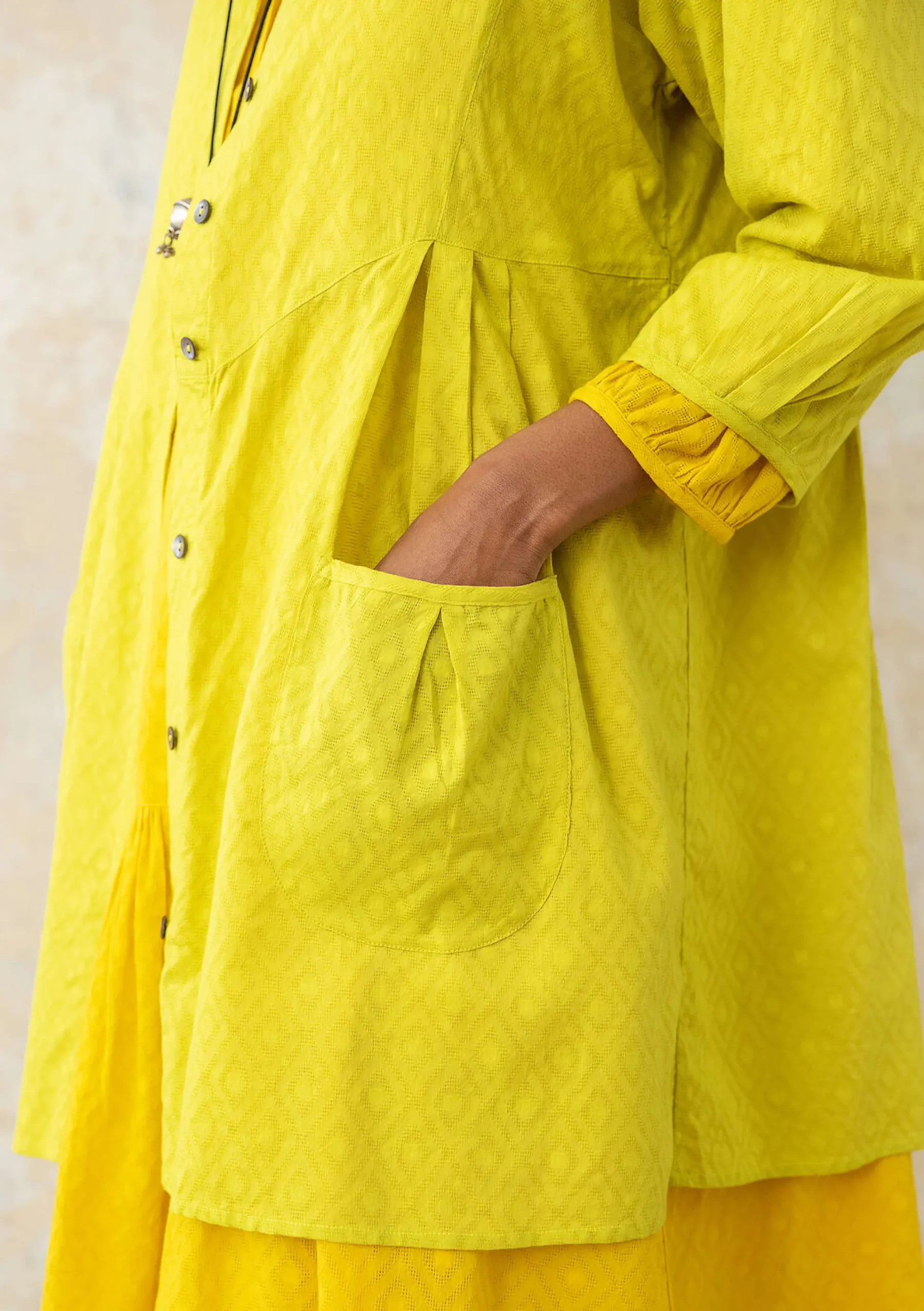 Best Gudrun Sjödén Künstlerbluse Aus Bio-Baumwollgewebe limettengrün