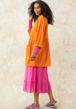 Sale Gudrun Sjödén Künstlerbluse Aus Bio-Baumwollgewebe masala