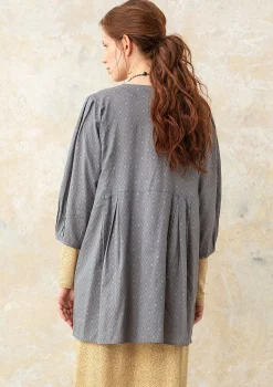 Online Gudrun Sjödén Künstlerbluse Aus Bio-Baumwollgewebe grafit