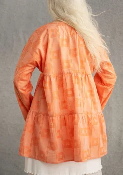 New Gudrun Sjödén Künstlerbluse Cirrus Aus Bio-Baumwolle nektar