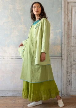 Clearance Gudrun Sjödén Künstlerbluse Shimla Aus Bio-Baumwolle/Leinen pistazie