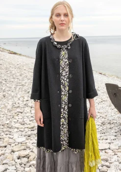 Clearance Gudrun Sjödén Langstrickjacke Aus Gefilzter Bio-Wolle schwarz