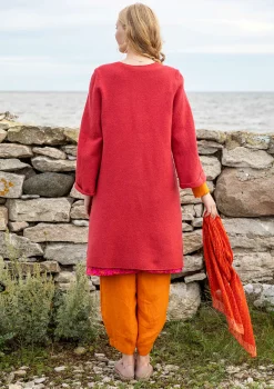 Sale Gudrun Sjödén Langstrickjacke Aus Gefilzter Bio-Wolle rosenholz