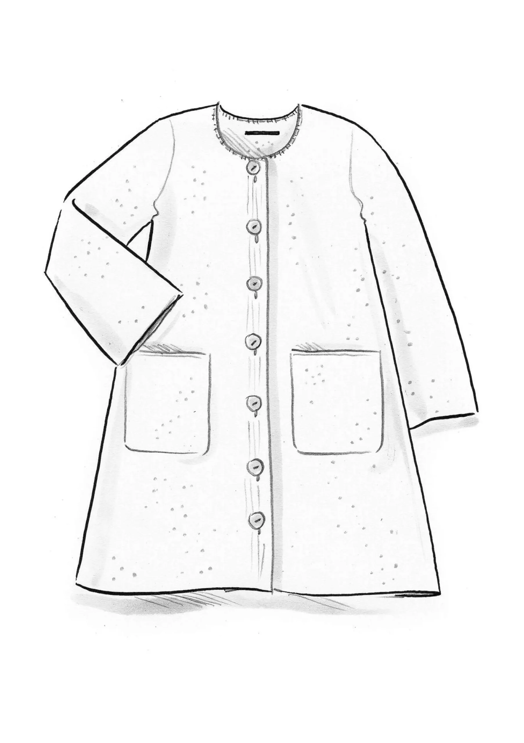 Sale Gudrun Sjödén Langstrickjacke Aus Gefilzter Bio-Wolle rosenholz