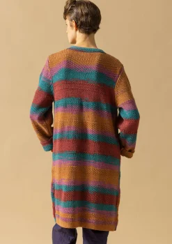 Clearance Gudrun Sjödén Langstrickjacke Ella Aus Wolle/Bio-Baumwolle kupfer
