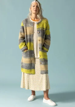 Clearance Gudrun Sjödén Langstrickjacke Ella Aus Wolle/Bio-Baumwolle hafer