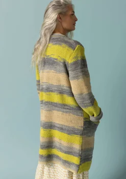 Clearance Gudrun Sjödén Langstrickjacke Ella Aus Wolle/Bio-Baumwolle hafer