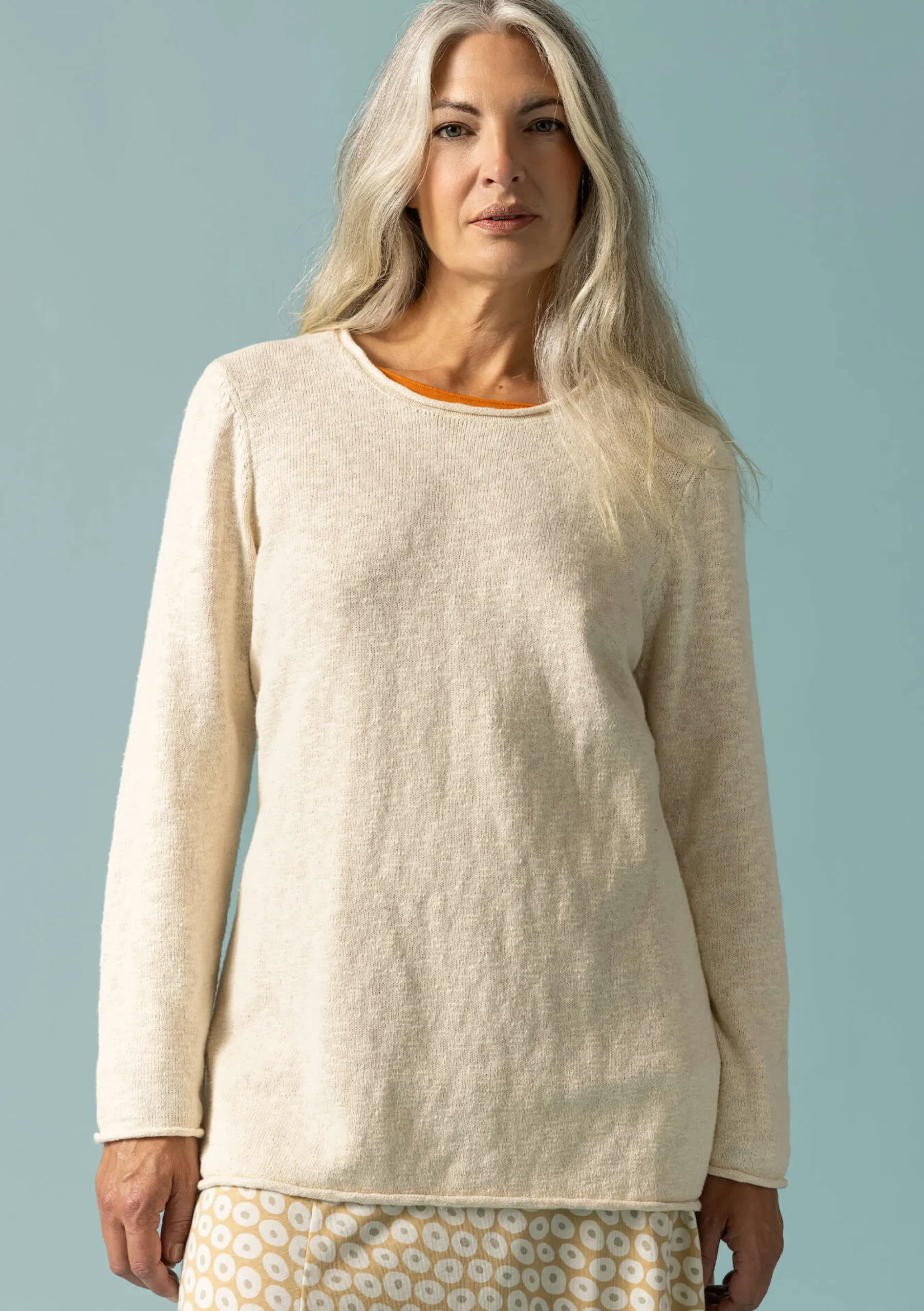 Sale Gudrun Sjödén Lieblingspullover Abby Aus Bio-/Recycling-Baumwolle ungefärbt
