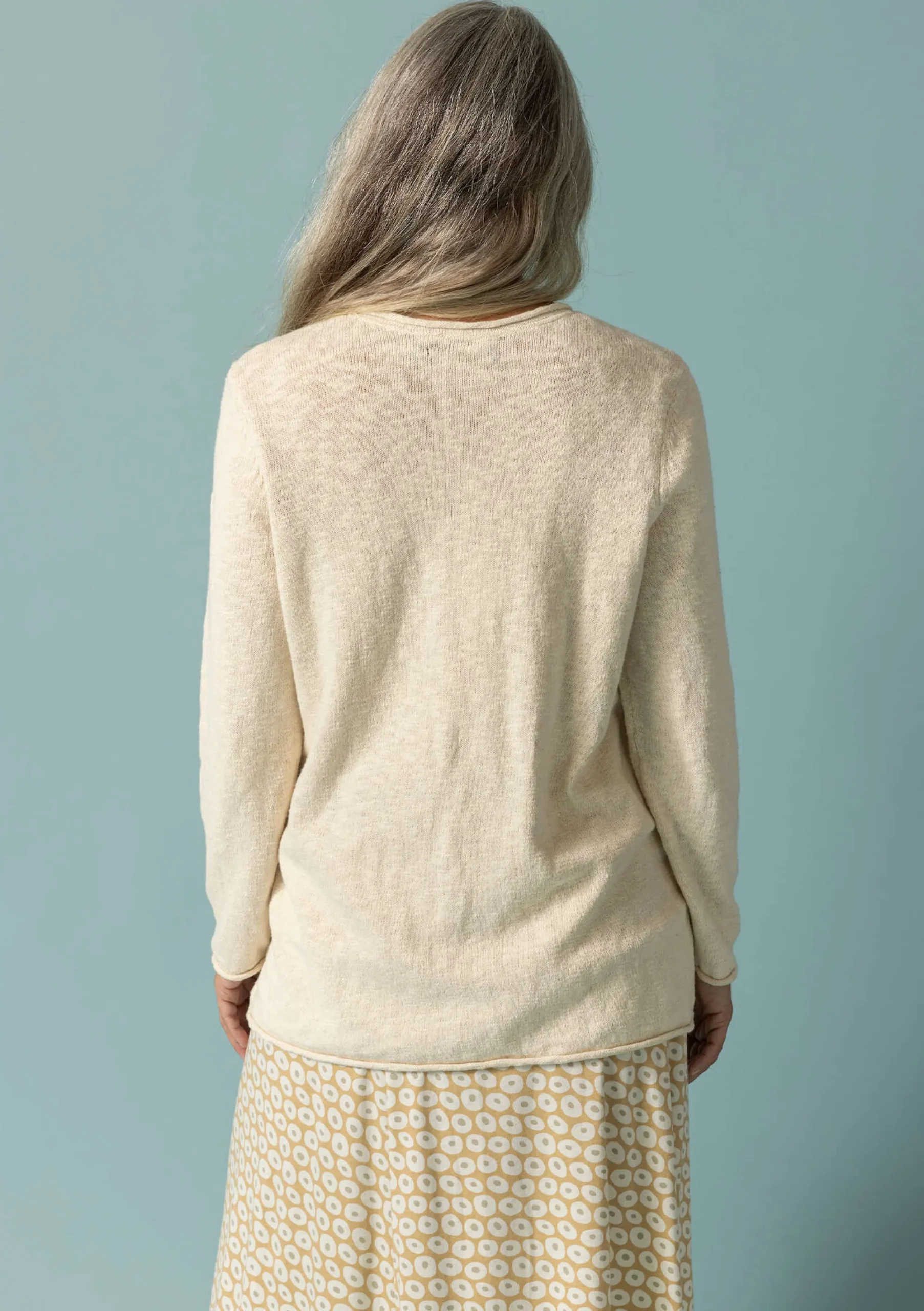 Sale Gudrun Sjödén Lieblingspullover Abby Aus Bio-/Recycling-Baumwolle ungefärbt