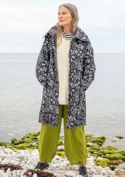 Outlet Gudrun Sjödén Mantel Kaprifol Aus Bio-Baumwolle schwarz