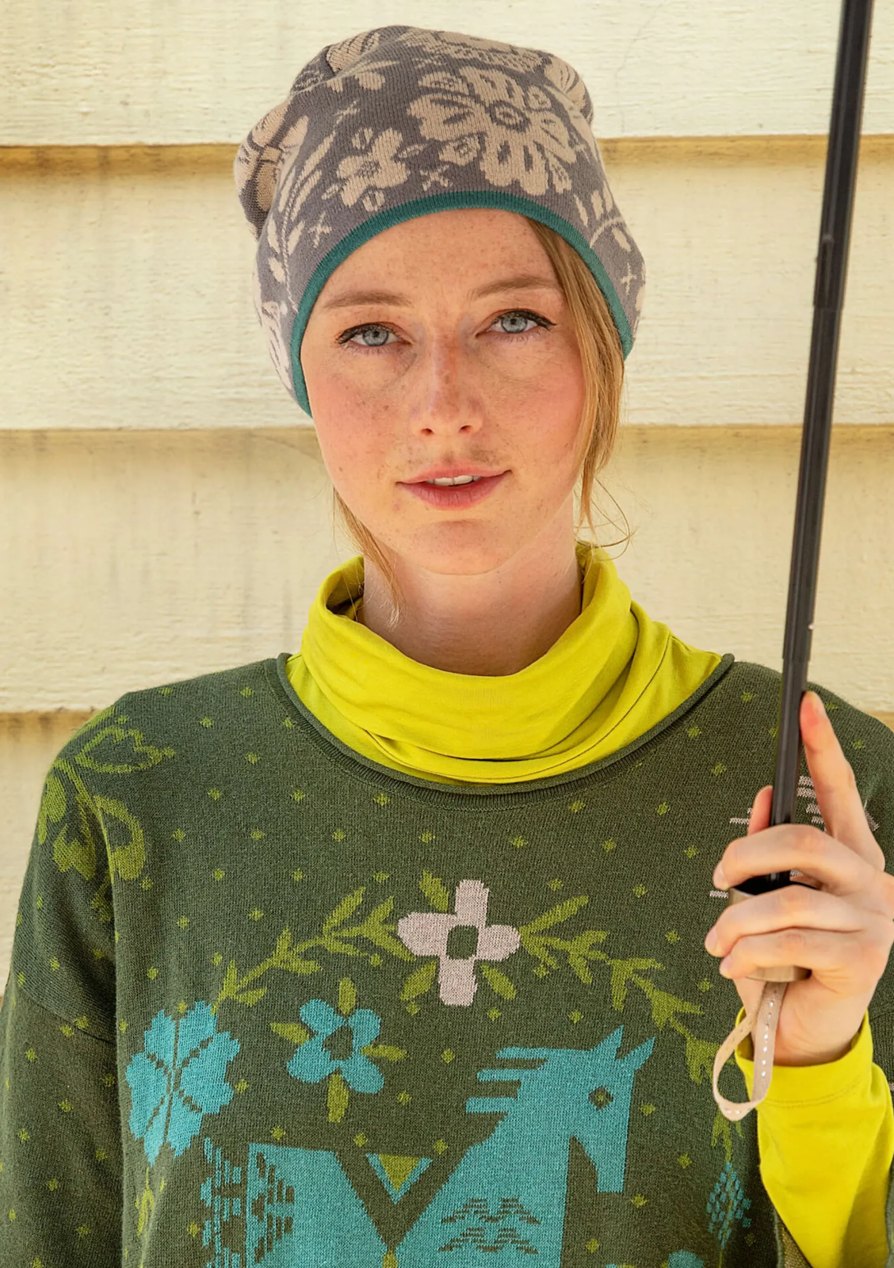 New Gudrun Sjödén Mütze Jurta Aus Wolle/Lyocell hellsand