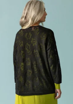 Best Gudrun Sjödén Pointelle-Pullover Aus Leinen/Recycling-Leinen schwarz