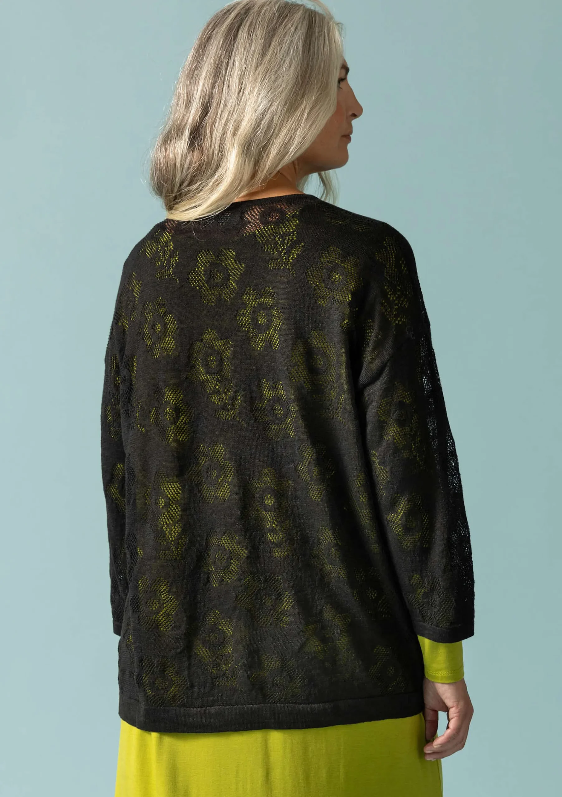 Best Gudrun Sjödén Pointelle-Pullover Aus Leinen/Recycling-Leinen schwarz