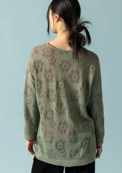 Sale Gudrun Sjödén Pointelle-Pullover Aus Leinen/Recycling-Leinen hopper