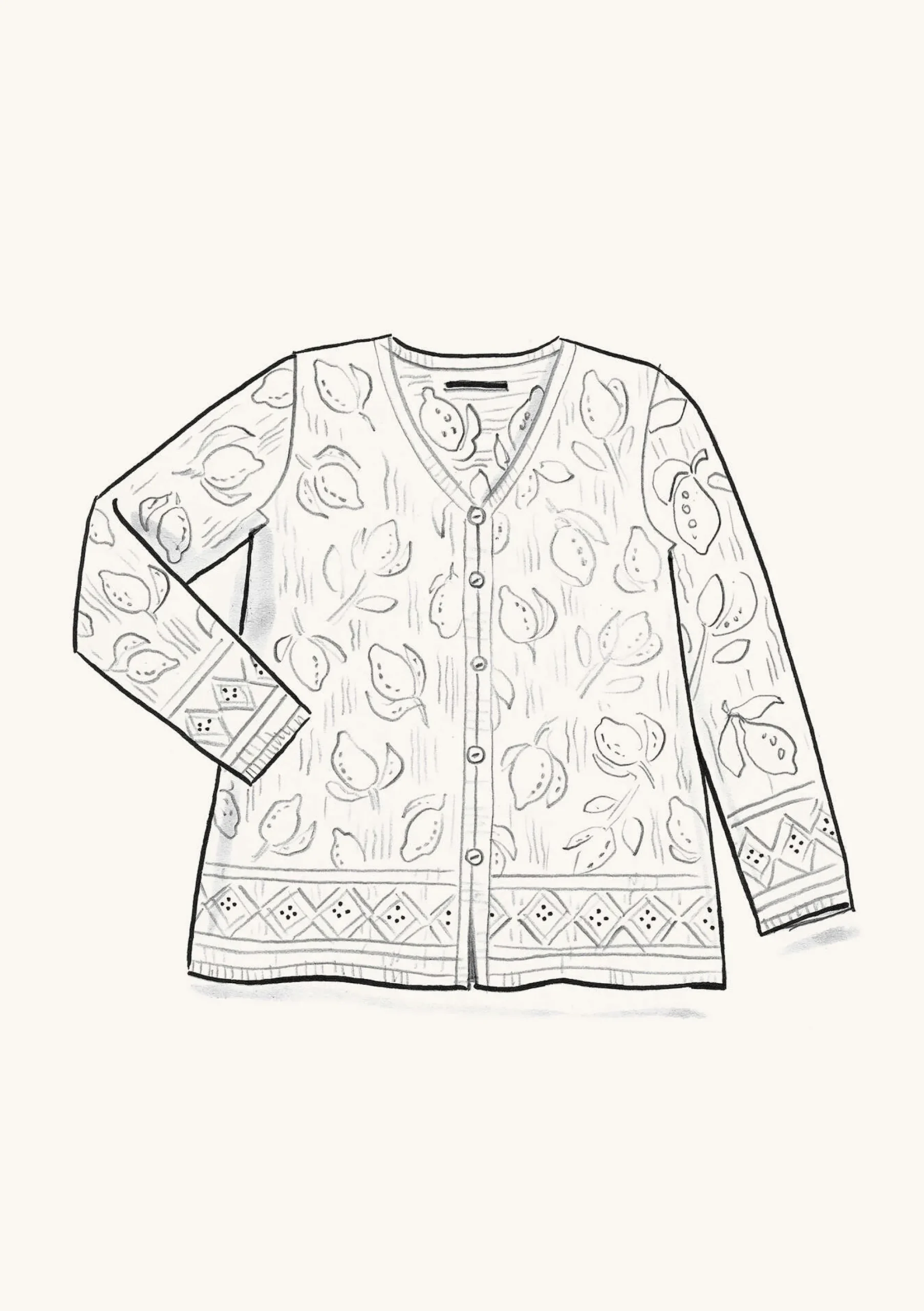 Clearance Gudrun Sjödén Pointelle-Strickjacke Luisa Aus Leinen/Recycling-Baumwolle dunkellavendel