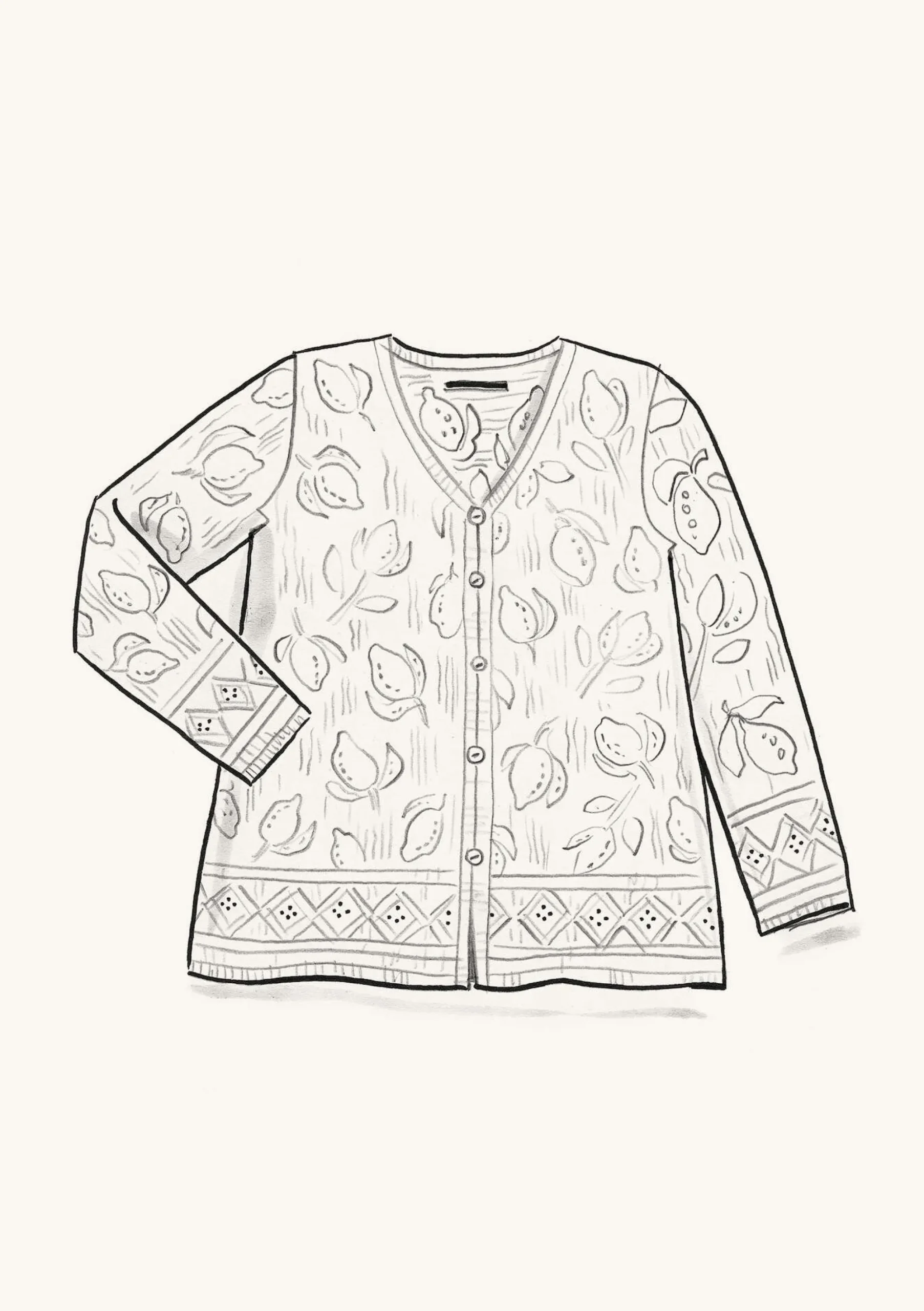 Best Gudrun Sjödén Pointelle-Strickjacke Luisa Aus Leinen/Recycling-Baumwolle natur/ungefärbt