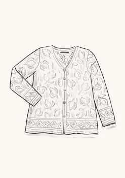 Online Gudrun Sjödén Pointelle-Strickjacke Luisa Aus Leinen/Recycling-Baumwolle schwarz