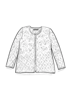 Hot Gudrun Sjödén Pointelle-Strickjacke Pezenas Aus Leinen/Recycling-Baumwolle brillantblau