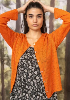 Clearance Gudrun Sjödén Pointelle-Strickjacke nektar