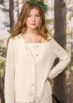 Gudrun Sjödén Pointelle-Strickjacke feder