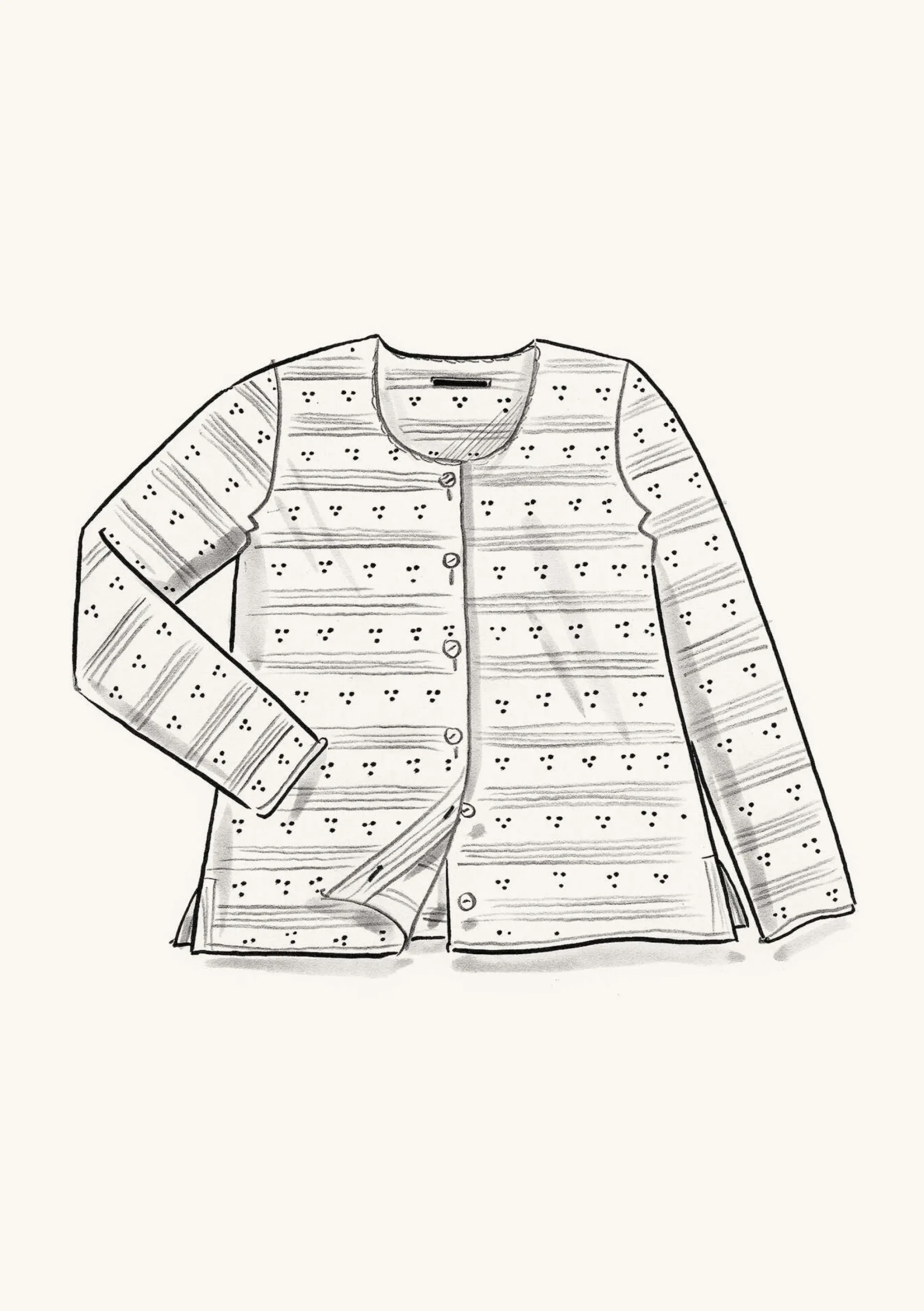 Hot Gudrun Sjödén Pointelle-Strickjacke zikade