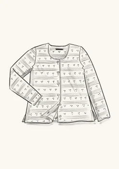 Clearance Gudrun Sjödén Pointelle-Strickjacke  schwarz