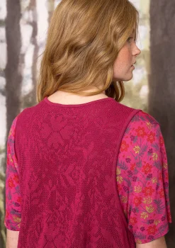 Discount Gudrun Sjödén Pointelle-Strickweste Fröjda Aus Bio-Baumwolle alpenveilchen