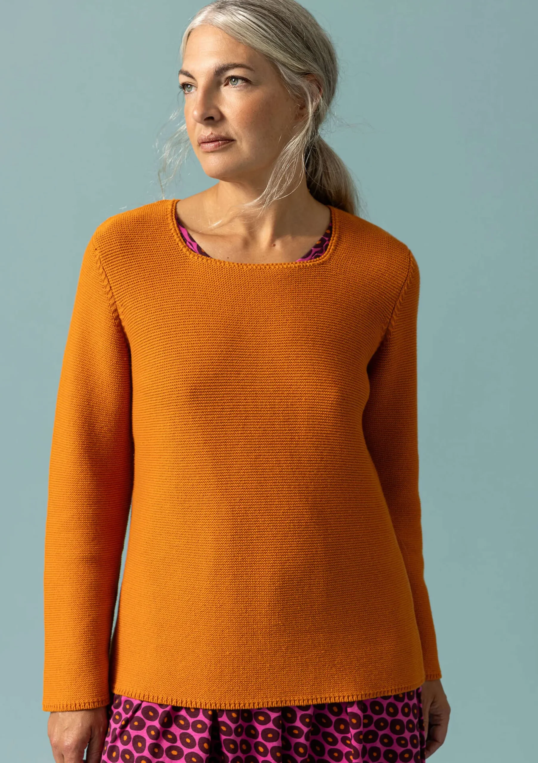 Sale Gudrun Sjödén Pullover Aus Recycling-Baumwolle masala