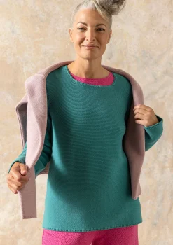 Hot Gudrun Sjödén Pullover Aus Recycling-Baumwolle aqua