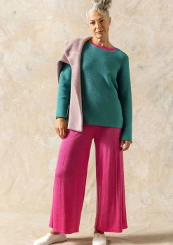 Hot Gudrun Sjödén Pullover Aus Recycling-Baumwolle aqua