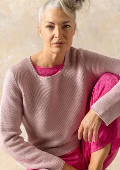 Best Gudrun Sjödén Pullover Aus Recycling-Baumwolle rosa sand