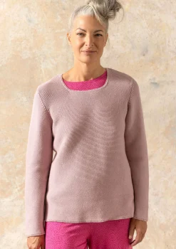Best Gudrun Sjödén Pullover Aus Recycling-Baumwolle rosa sand