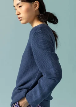 Sale Gudrun Sjödén Pullover Aus Recycling-Baumwolle indigo